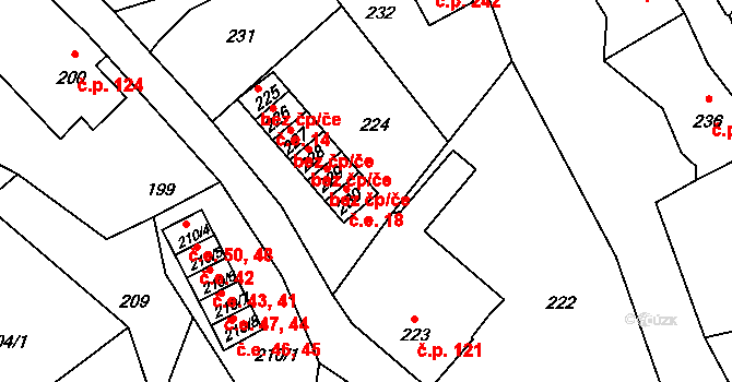 Rumburk 2-Horní Jindřichov 18, Rumburk na parcele st. 230 v KÚ Horní Jindřichov, Katastrální mapa