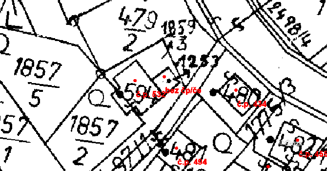 Kamenický Šenov 41851692 na parcele st. 1253 v KÚ Kamenický Šenov, Katastrální mapa