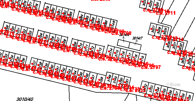 Podlesí 2791, Havířov na parcele st. 3113 v KÚ Bludovice, Katastrální mapa