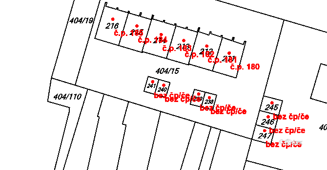 Chomutice 45959692 na parcele st. 240 v KÚ Chomutice, Katastrální mapa