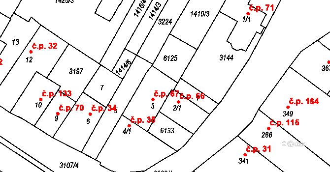 Drslavice 67 na parcele st. 3 v KÚ Drslavice, Katastrální mapa