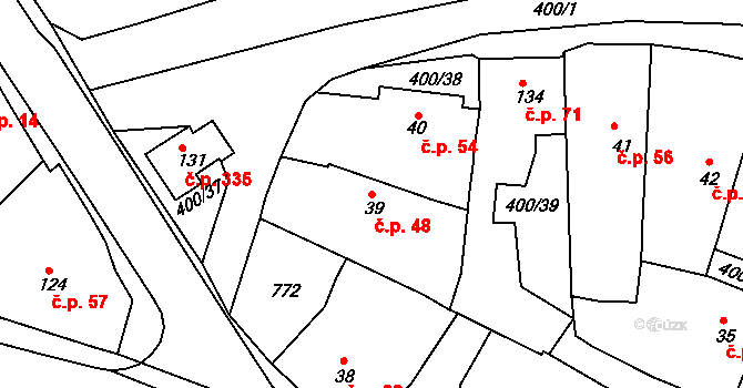 Malá Skalice 48, Česká Skalice na parcele st. 39 v KÚ Malá Skalice, Katastrální mapa