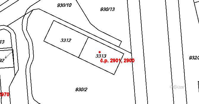 Havlíčkův Brod 2900,2901 na parcele st. 3313 v KÚ Havlíčkův Brod, Katastrální mapa