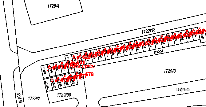 Miřetice u Klášterce nad Ohří 627, Klášterec nad Ohří na parcele st. 1729/16 v KÚ Miřetice u Klášterce nad Ohří, Katastrální mapa