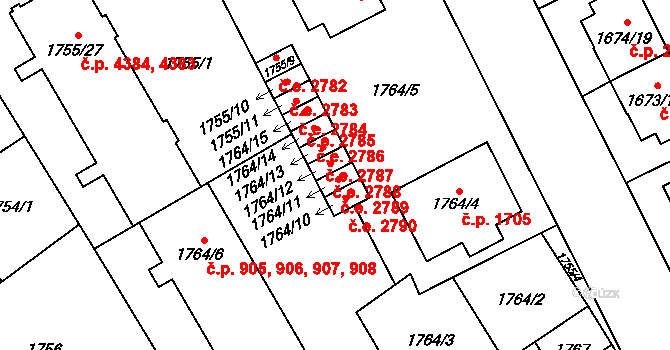 Jihlava 2789 na parcele st. 1764/11 v KÚ Jihlava, Katastrální mapa
