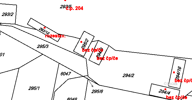 Česká Lípa 39754693 na parcele st. 294/3 v KÚ Dolní Libchava, Katastrální mapa