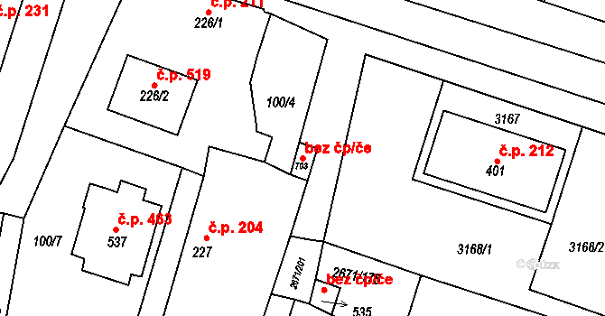 Černilov 40256693 na parcele st. 703 v KÚ Černilov, Katastrální mapa