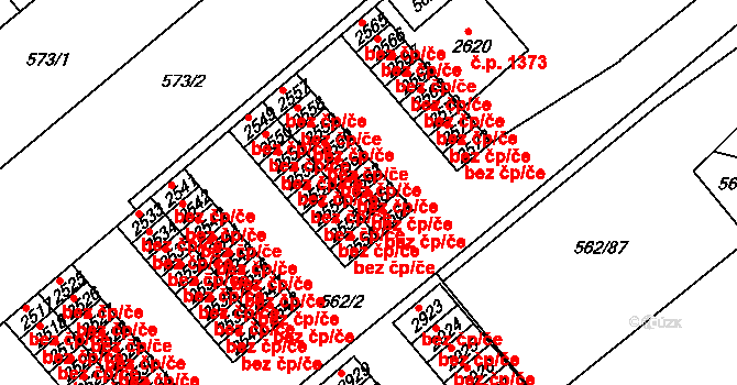Neratovice 43149693 na parcele st. 2563 v KÚ Neratovice, Katastrální mapa