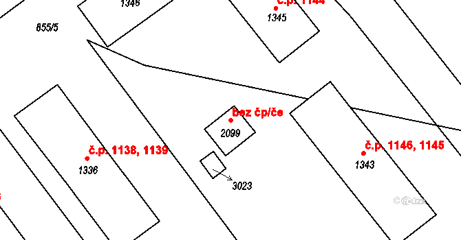 Ústí nad Orlicí 43462693 na parcele st. 2099 v KÚ Ústí nad Orlicí, Katastrální mapa