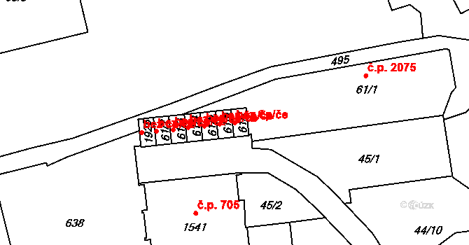 Nový Jičín 44839693 na parcele st. 61/7 v KÚ Nový Jičín-Dolní Předměstí, Katastrální mapa
