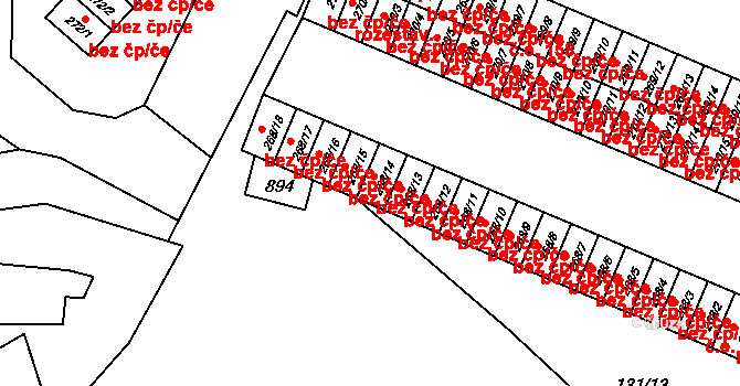 Louka u Litvínova 48751693 na parcele st. 268/14 v KÚ Louka u Litvínova, Katastrální mapa