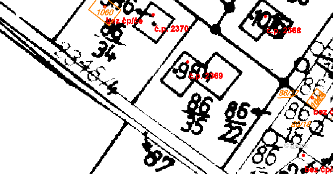 Podlusky 2369, Roudnice nad Labem na parcele st. 984 v KÚ Podlusky, Katastrální mapa