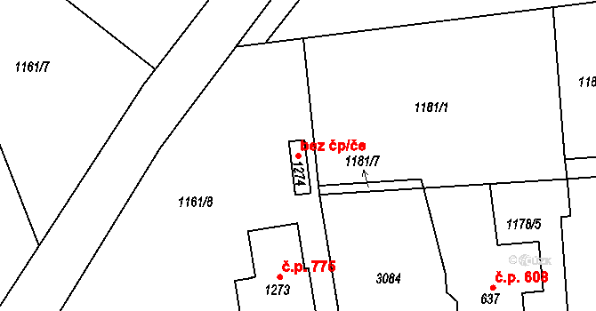 Luby 107408694 na parcele st. 1274 v KÚ Luby I, Katastrální mapa