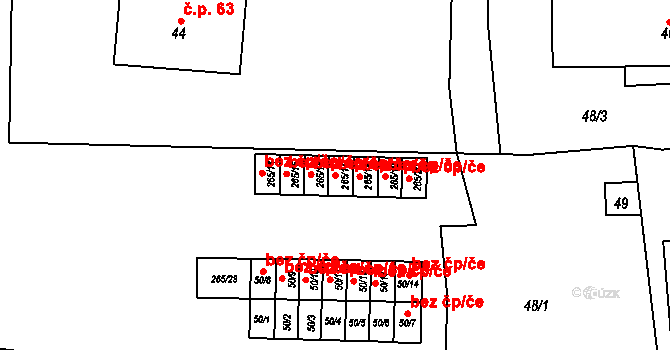 Milhostov 38802694 na parcele st. 265/17 v KÚ Milhostov, Katastrální mapa