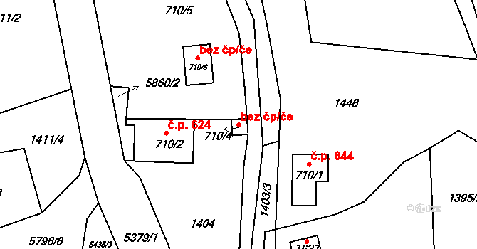Mikulášovice 39137694 na parcele st. 710/4 v KÚ Mikulášovice, Katastrální mapa