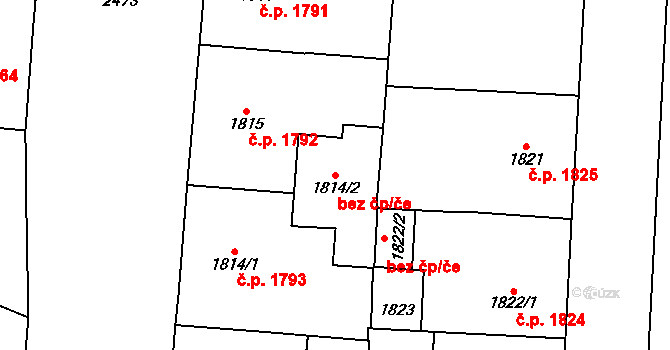 Praha 40363694 na parcele st. 1814/2 v KÚ Nové Město, Katastrální mapa