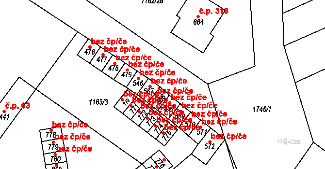 Jevišovice 41879694 na parcele st. 546 v KÚ Jevišovice, Katastrální mapa