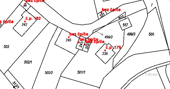 Perštejn 42058694 na parcele st. 332/1 v KÚ Perštejn, Katastrální mapa