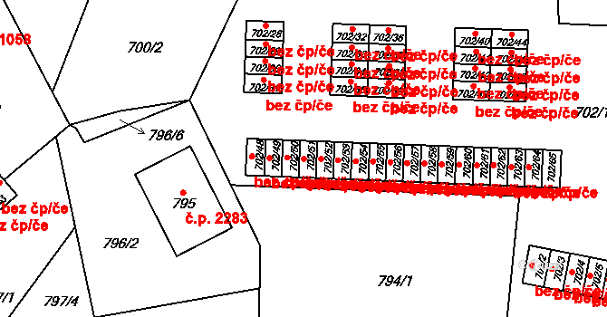 Sokolov 42967694 na parcele st. 702/51 v KÚ Sokolov, Katastrální mapa