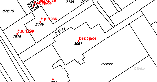 Kraslice 44321694 na parcele st. 3061 v KÚ Kraslice, Katastrální mapa
