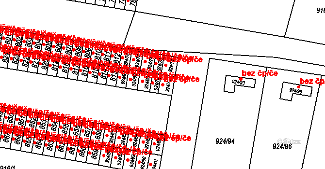 Chodov 44350694 na parcele st. 924/71 v KÚ Dolní Chodov, Katastrální mapa