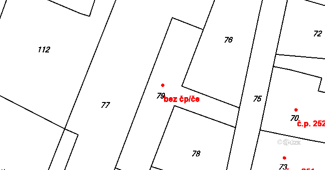Bohumín 48441694 na parcele st. 79 v KÚ Skřečoň, Katastrální mapa