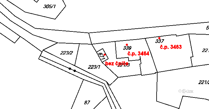 Jihlava 38677695 na parcele st. 671 v KÚ Bedřichov u Jihlavy, Katastrální mapa