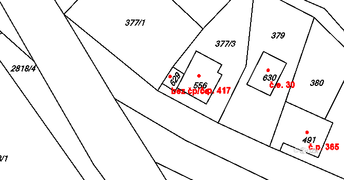 Bečov nad Teplou 39649695 na parcele st. 629 v KÚ Bečov nad Teplou, Katastrální mapa