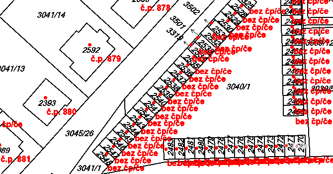 Lanškroun 43189695 na parcele st. 2539 v KÚ Lanškroun, Katastrální mapa
