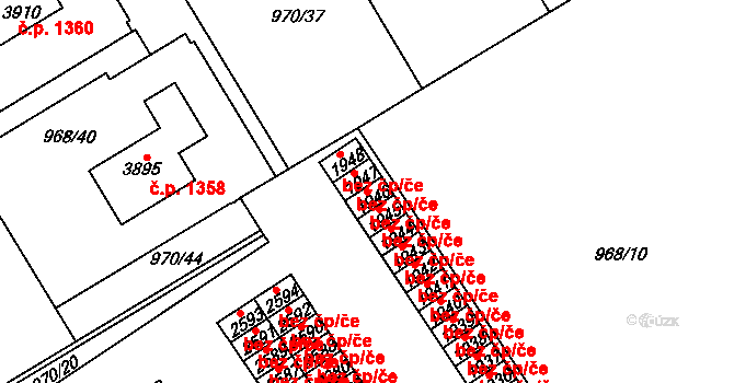 Sušice 43444695 na parcele st. 1946 v KÚ Sušice nad Otavou, Katastrální mapa