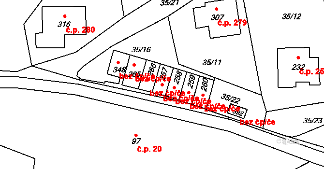 Janské Lázně 44908695 na parcele st. 257 v KÚ Janské Lázně, Katastrální mapa