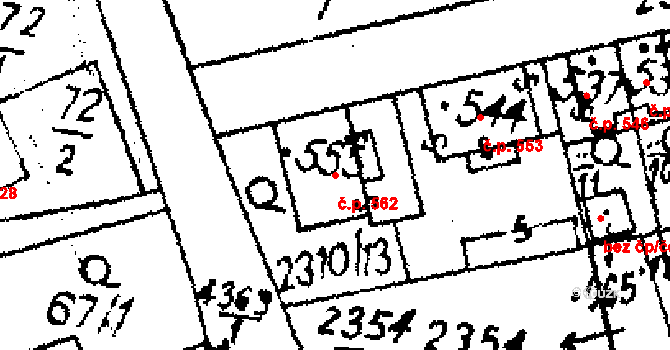 Libina 562 na parcele st. 5746 v KÚ Horní Libina, Katastrální mapa