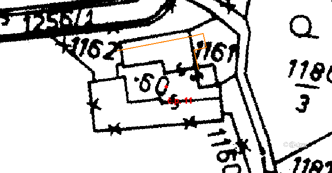 Lhota u Svaté Anny 11, Kraselov na parcele st. 60 v KÚ Kraselov, Katastrální mapa