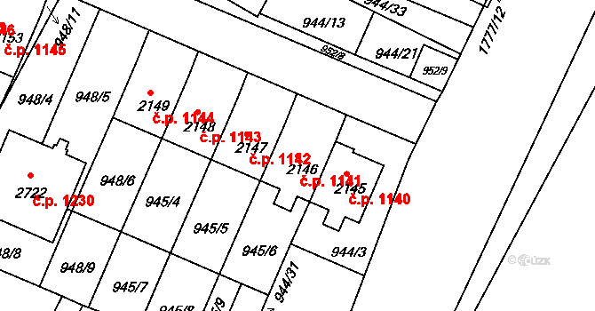 Vodňany II 1141, Vodňany na parcele st. 2146 v KÚ Vodňany, Katastrální mapa