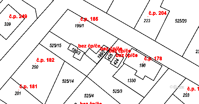 Kublov 121044696 na parcele st. 199/2 v KÚ Kublov, Katastrální mapa