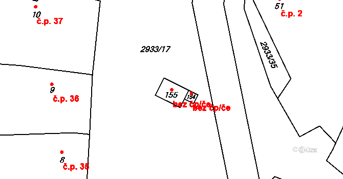Mašovice 40976696 na parcele st. 155 v KÚ Mašovice u Znojma, Katastrální mapa