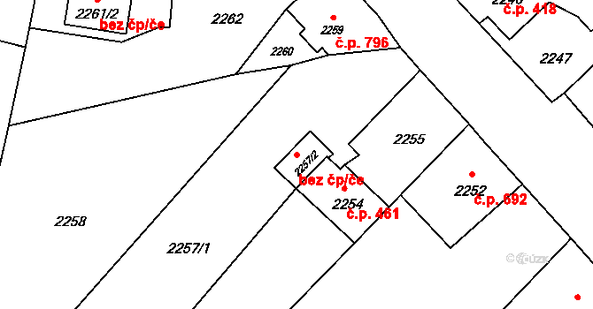 Bohumín 41925696 na parcele st. 2257/2 v KÚ Skřečoň, Katastrální mapa