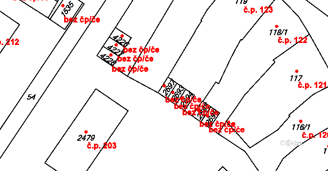 Rokycany 43493696 na parcele st. 2697 v KÚ Rokycany, Katastrální mapa