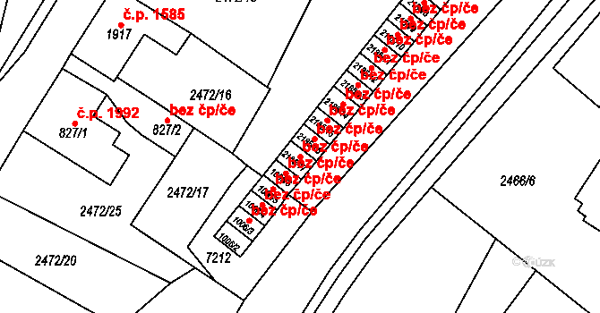 Kraslice 44349696 na parcele st. 2185/17 v KÚ Kraslice, Katastrální mapa