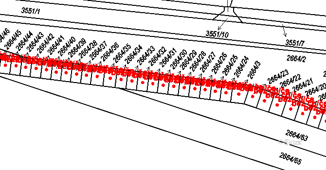Holešov 47578696 na parcele st. 2664/30 v KÚ Holešov, Katastrální mapa