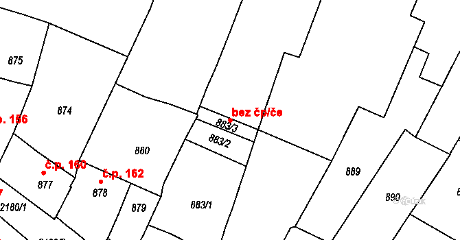 Březnice 88212696 na parcele st. 883/3 v KÚ Březnice, Katastrální mapa