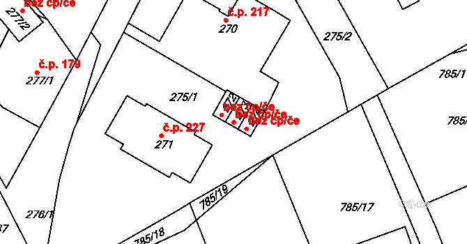 Lubná 38584697 na parcele st. 273 v KÚ Lubná u Rakovníka, Katastrální mapa