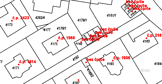 Praha 46771697 na parcele st. 4176/2 v KÚ Smíchov, Katastrální mapa