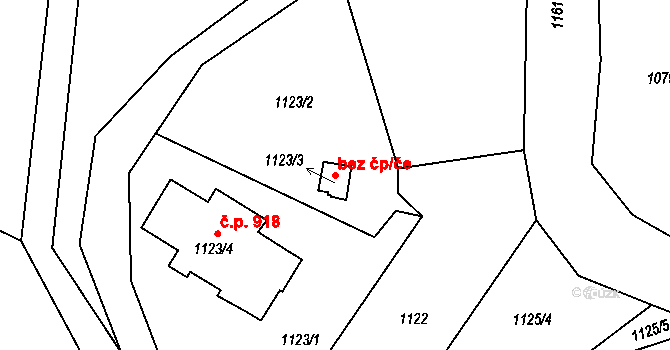 Liberec 47002697 na parcele st. 1123/3 v KÚ Ruprechtice, Katastrální mapa