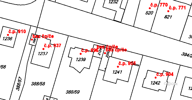 Opava 47691697 na parcele st. 2124 v KÚ Kateřinky u Opavy, Katastrální mapa
