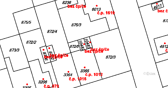 Pardubice 48495697 na parcele st. 10482 v KÚ Pardubice, Katastrální mapa