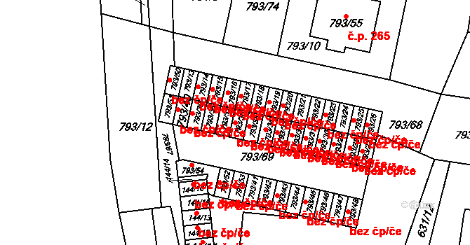 Kutná Hora 49392697 na parcele st. 793/36 v KÚ Sedlec u Kutné Hory, Katastrální mapa