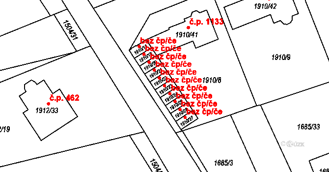 Třeboň 50253697 na parcele st. 1910/23 v KÚ Třeboň, Katastrální mapa