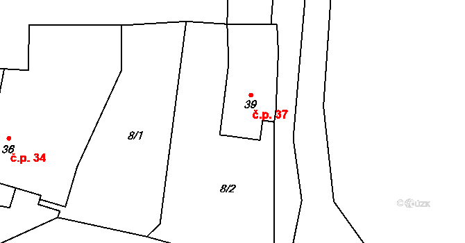Smolov 37, Bělá nad Radbuzou na parcele st. 39 v KÚ Smolov, Katastrální mapa