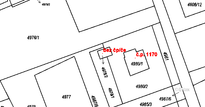 Šenov 93705697 na parcele st. 4978/2 v KÚ Šenov u Ostravy, Katastrální mapa